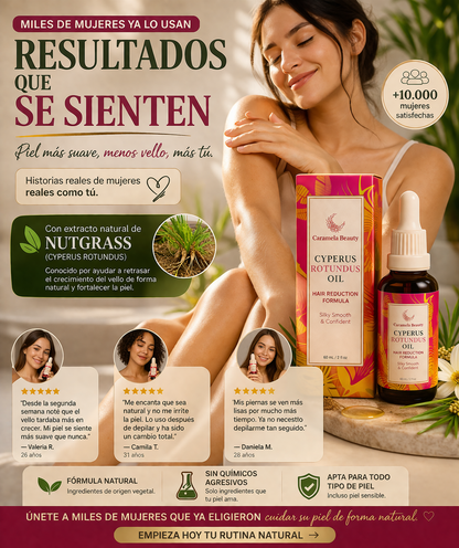 Dile Adiós al Vello Rápido con Este Aceite Natural “Cyperus Rotundus Oil”