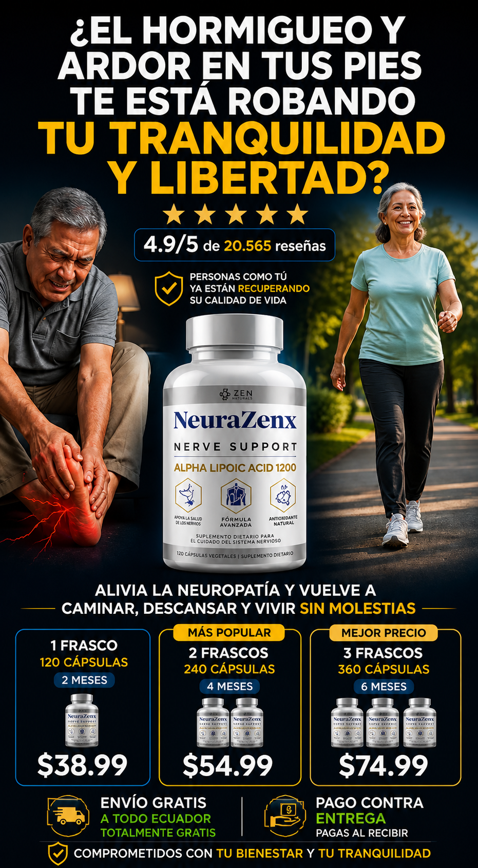 NeuraZenix: Alivia el hormigueo y recupera la sensibilidad en tus pies