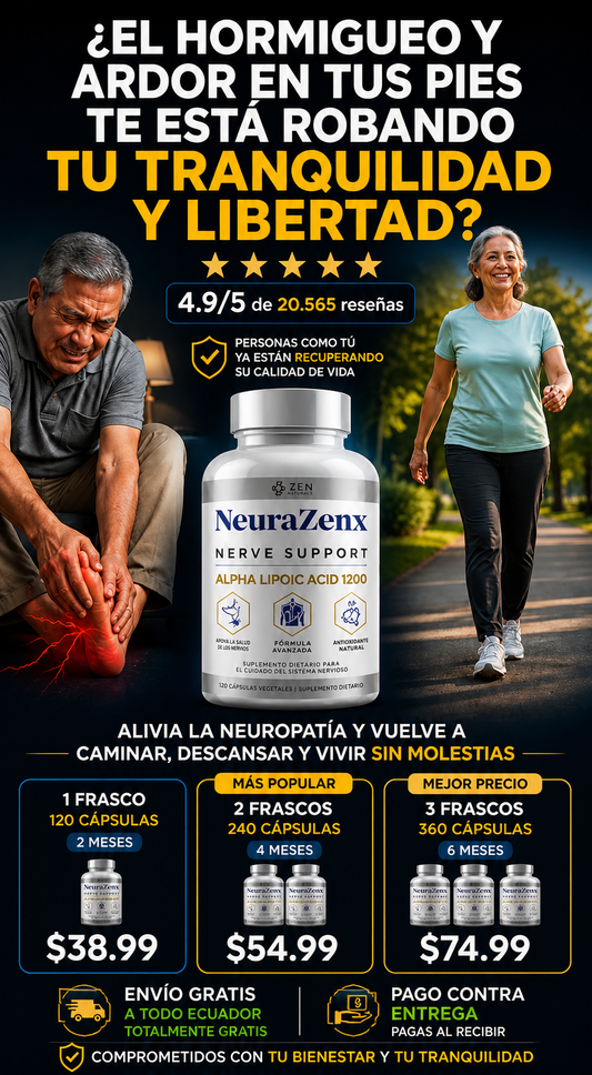 NeuraZenix: Alivia el hormigueo y recupera la sensibilidad en tus pies