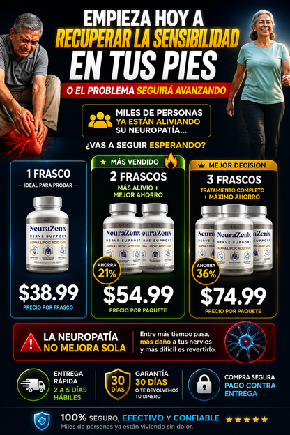 NeuraZenix: Alivia el hormigueo y recupera la sensibilidad en tus pies