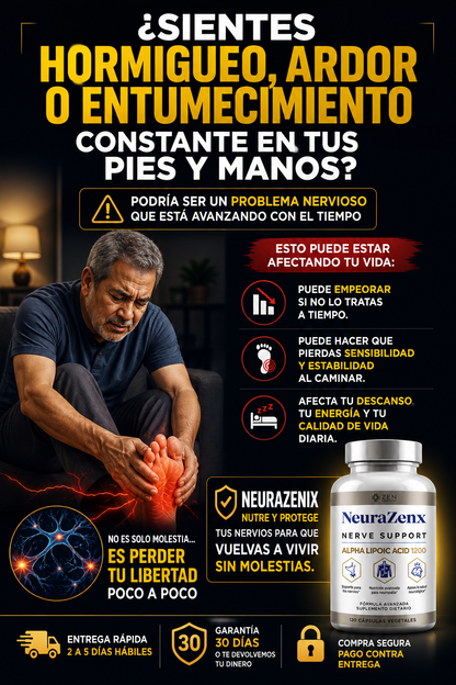 NeuraZenix: Alivia el hormigueo y recupera la sensibilidad en tus pies