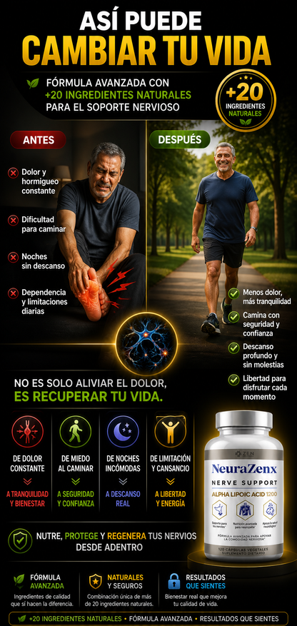 NeuraZenix: Alivia el hormigueo y recupera la sensibilidad en tus pies